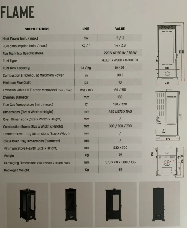 Flame Plus specs